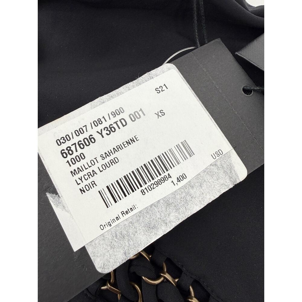 NWT Saint Laurent Size XS Maillot Saharienne Lace-Up One-Piece Swimsuit $1,400 - Picture 10 of 13